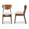 Baxton Studio Katya Mid-Century Modern Grey Fabric and Walnut Brown Finished Wood 2-Piece Dining Chair Set 183-11635-Zoro - alternate 5